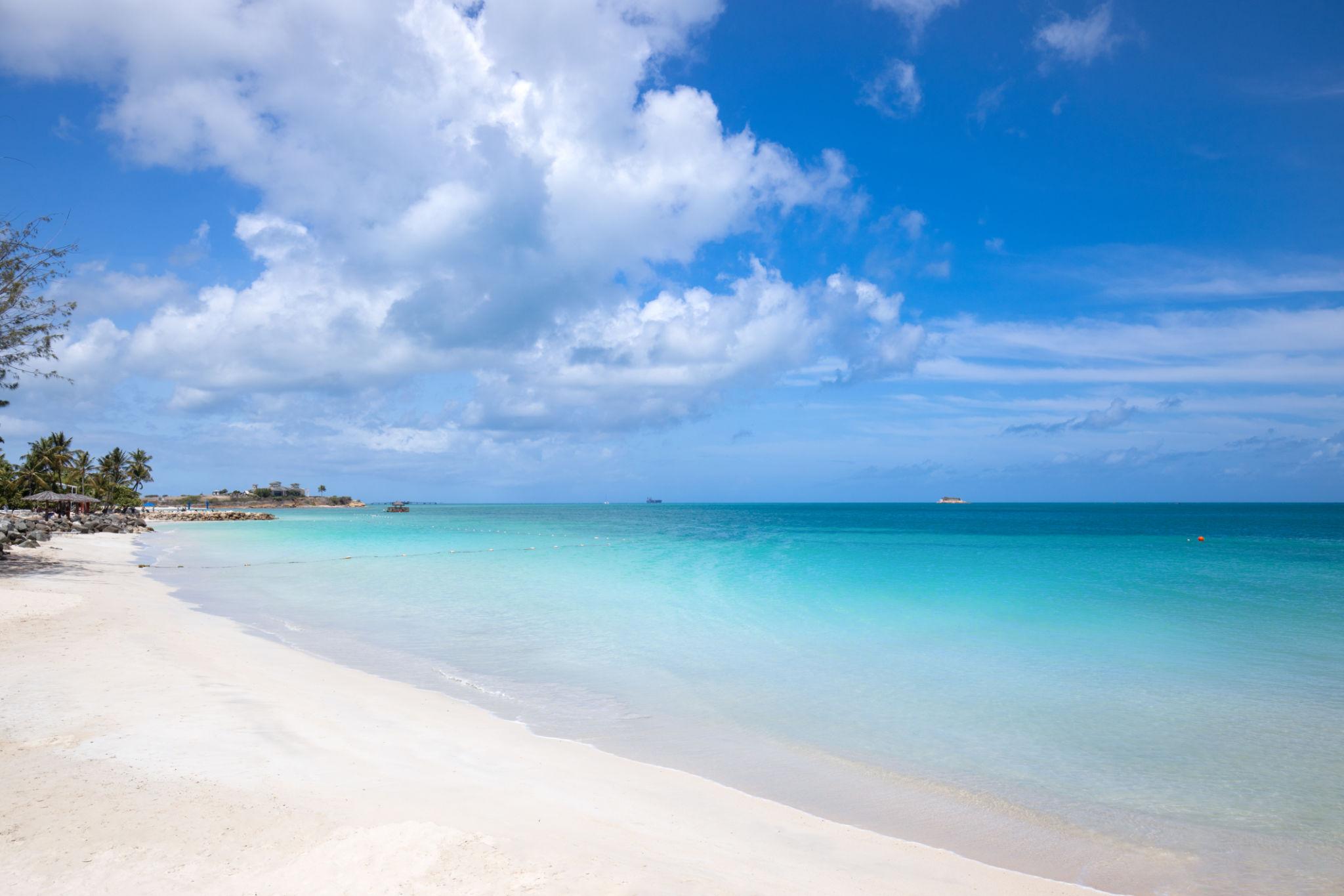View of the Dickenson Bay Beach - Antigua and Barbuda eSim