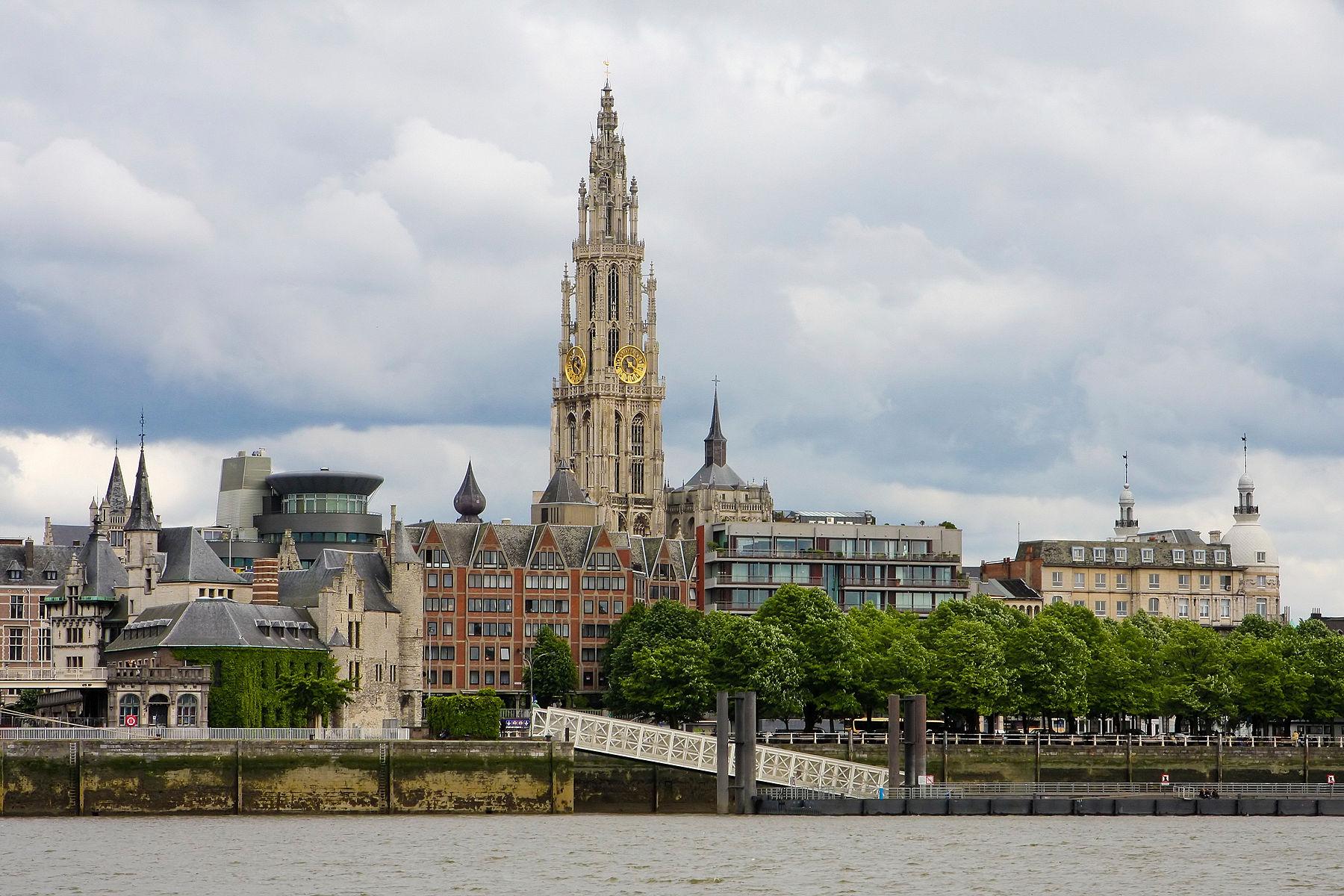 Panoramic view of the Antwerp skyline - Belgium eSim