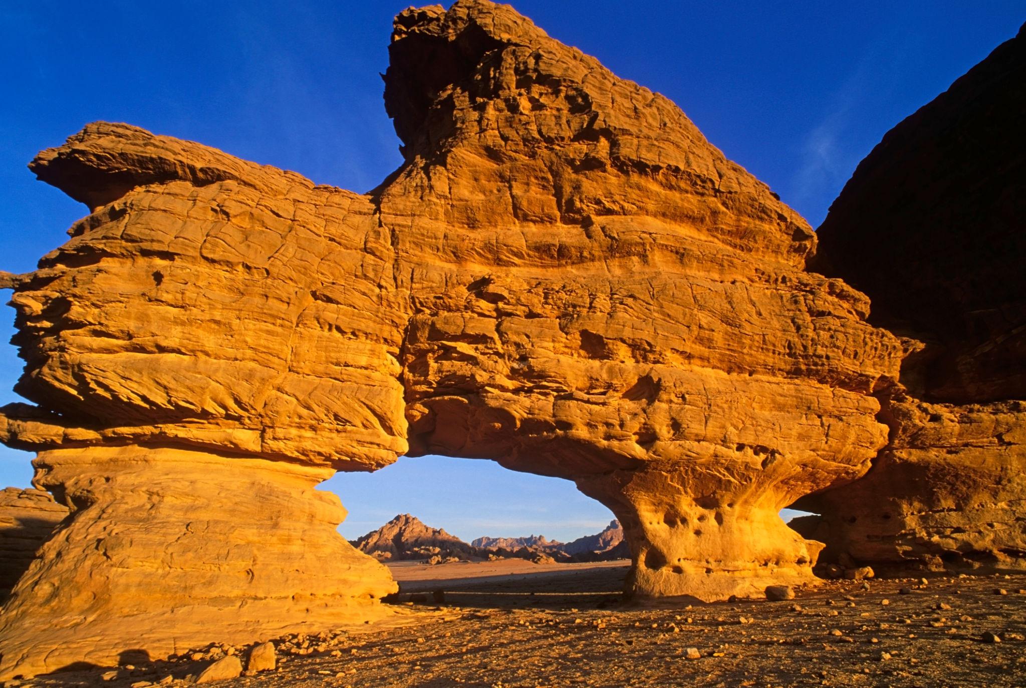 View of the Bizzare rock formation, Ennedi plateau - Chad eSim