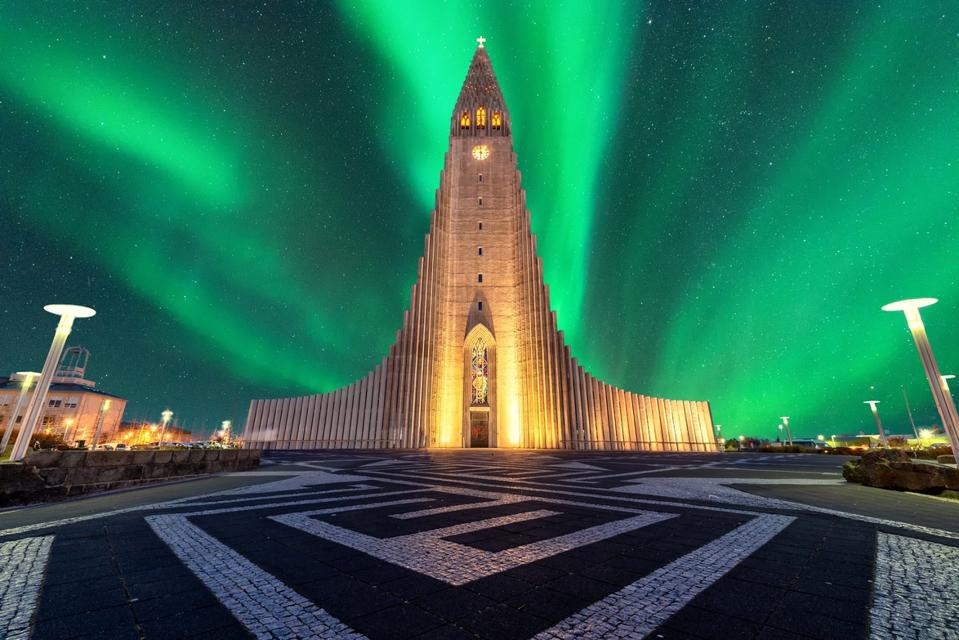 View of the Reykjavík’s Iconic Church - Iceland eSim
