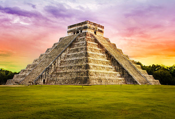 View of the Chichen Itza sunrise The Kukulcan Temple - Mexico eSim