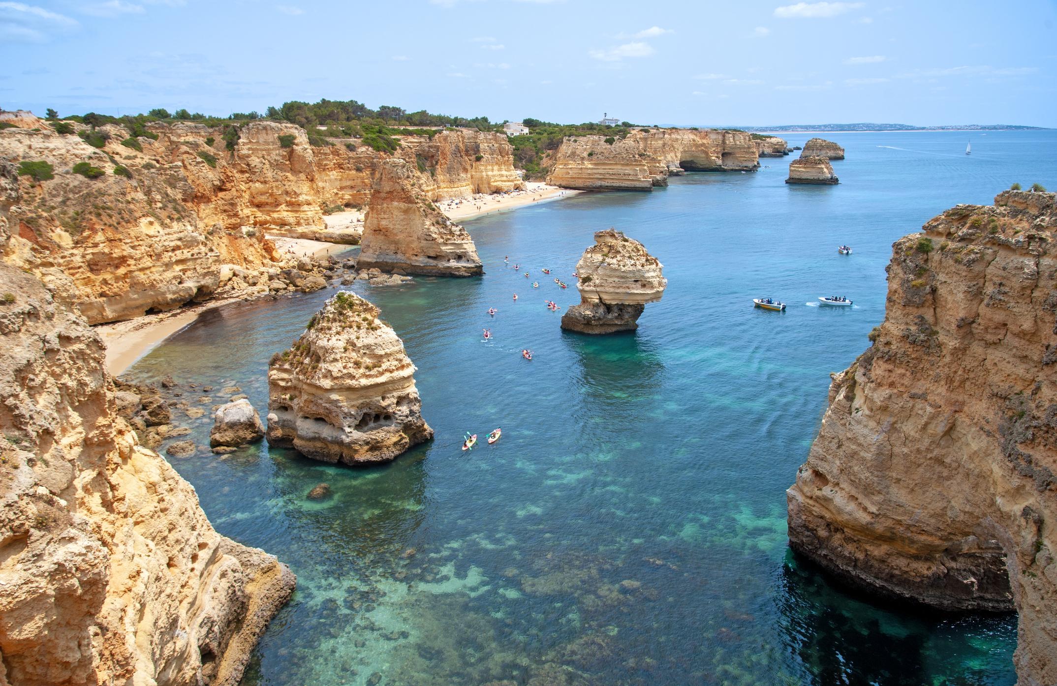 A view of Praia Da Marinha, Algarve - Portugal eSim
