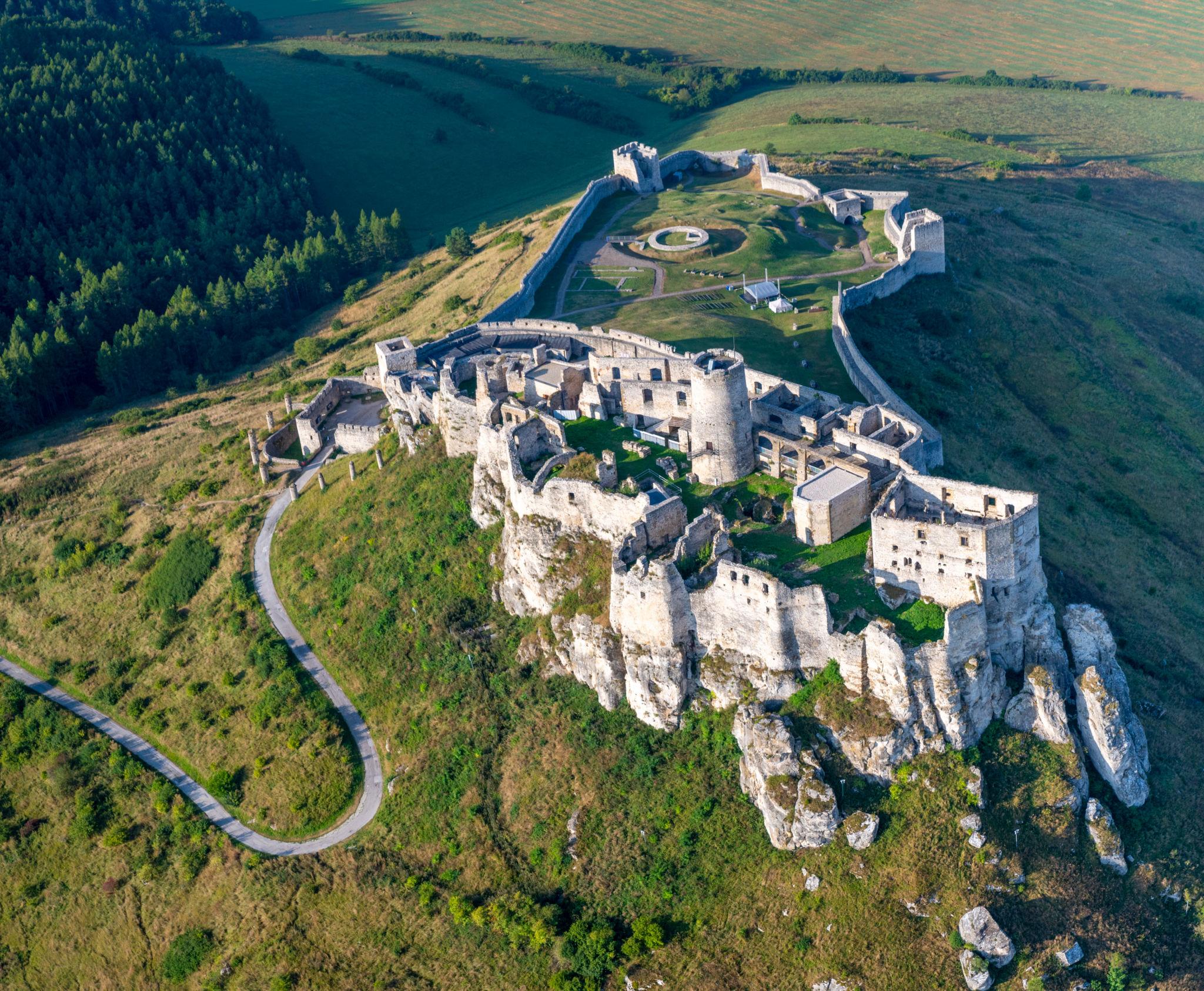 View of the Aerial view of The ruins of Spis Castle. Unesco World Heritage Site - Slovakia eSim