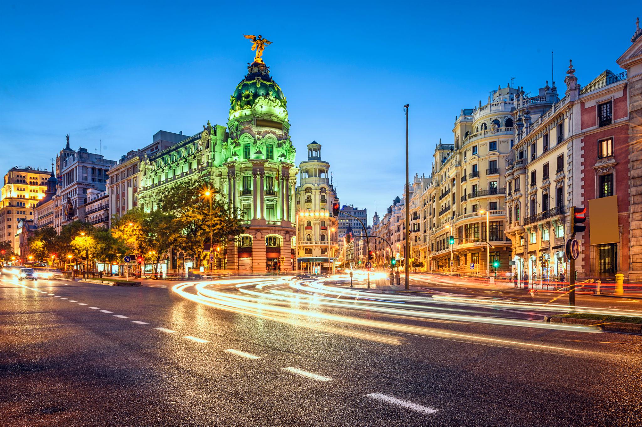 View of the Madrid (Gran Vía)- Spain eSim