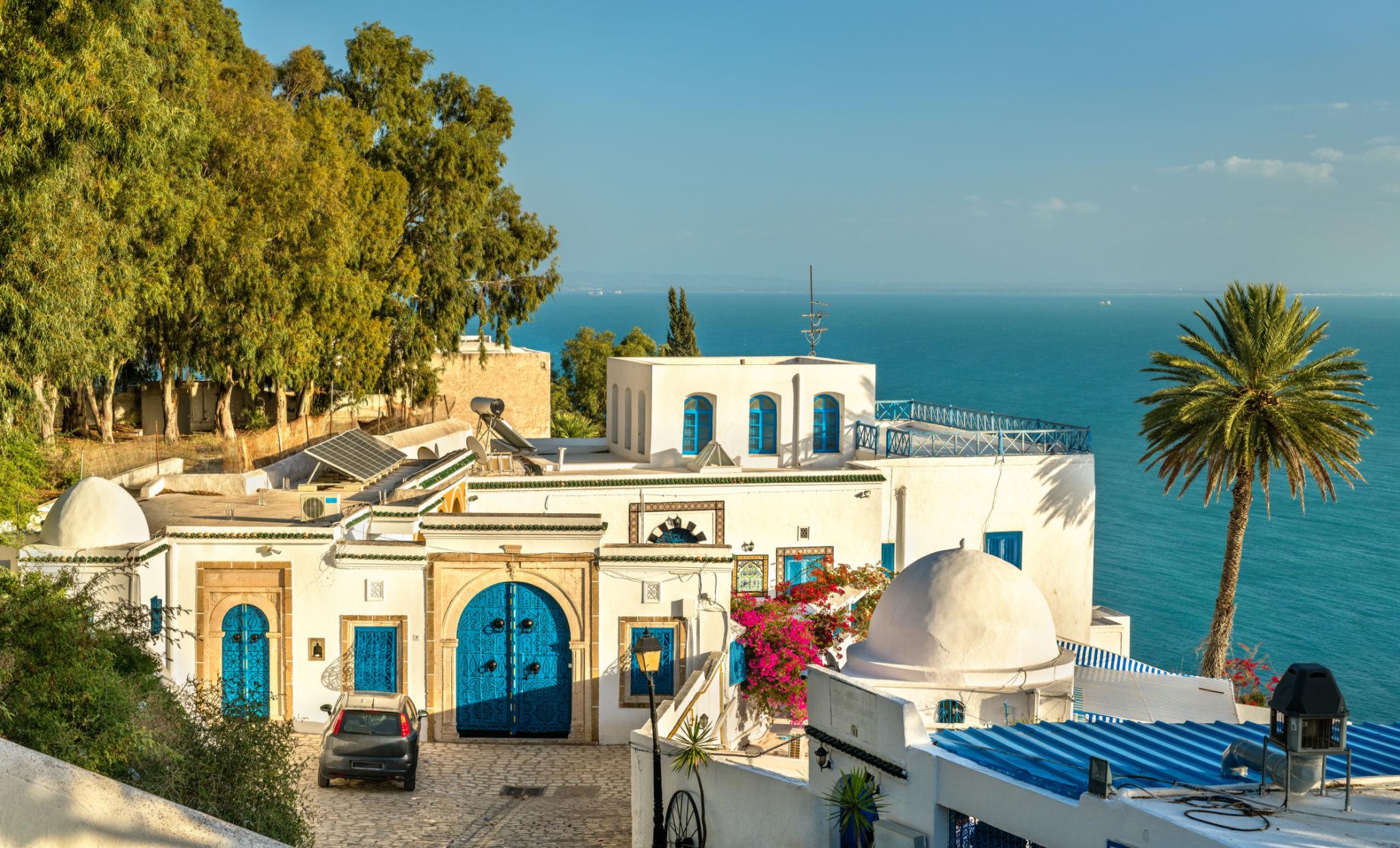 View of the Traditional houses in Sidi Bou Said - Tunisia eSim