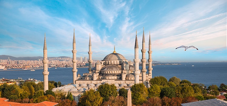 View of the Blue Mosque in Istanbul - Türkiye eSim